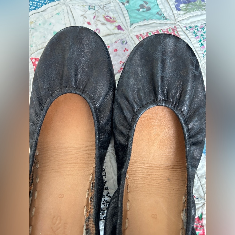 Tieks custom Black leopard print size 8